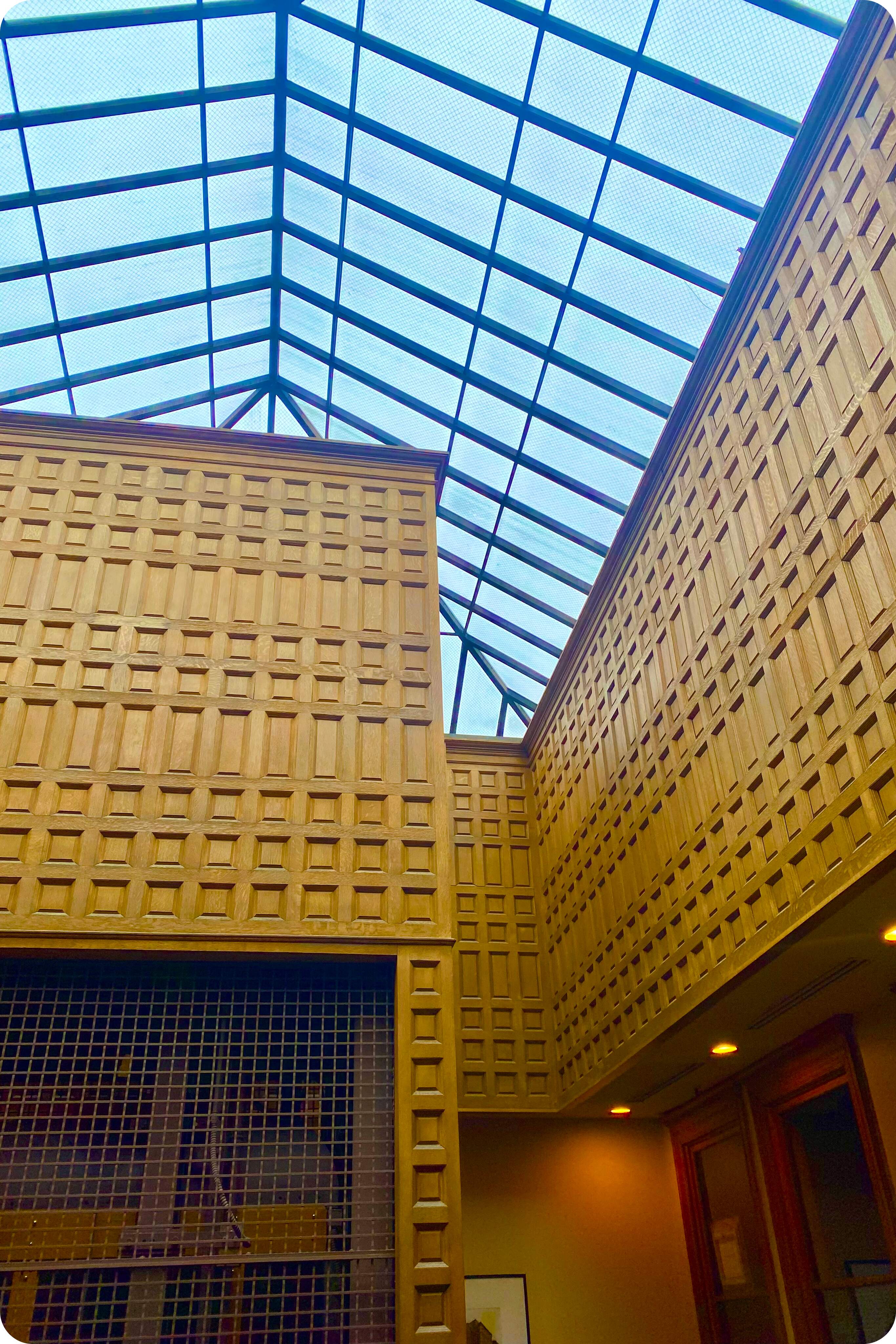 A skylight ceiling at the Maynard Building in Seattle, Washington